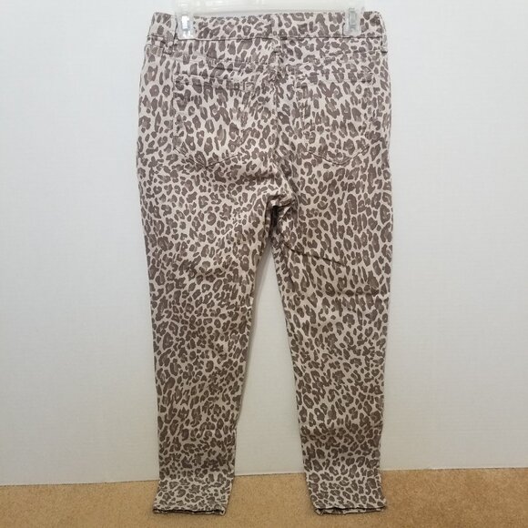 Nine West jeans 6 Gramercy Skinny Ankle leopard cheetah animal print denim - Picture 2 of 12